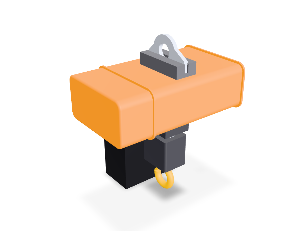 Rendered view of the LIFTKET 1 t SB4.2/13M (2 falls) 3D model